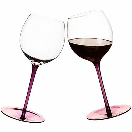 Rocking Wine Glasses Purple 19.4oz / 550ml (Pack of 2) Image