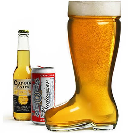 bar@drinkstuff Giant Glass Beer Boot 3.5 Pints / 2 litres (Single)