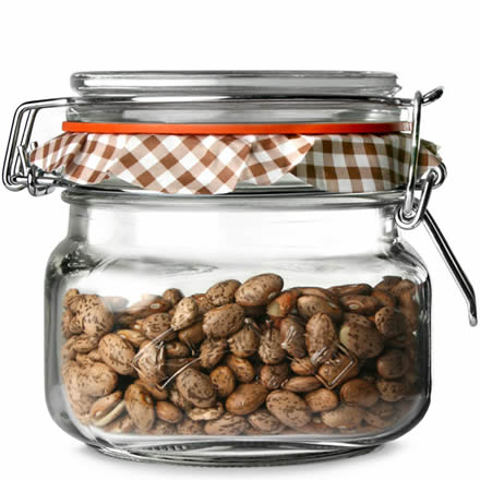 KILNER Square Clip Top Jars 0.5 Litre 17.5oz / 500ml (Case of 12)