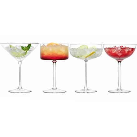 LSA LULU Champagne / Cocktail Glasses (Pack of 4 Assorted)