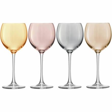 LSA POLKA Metallics Wine Glasses 14oz / 400ml (Pack of 4)