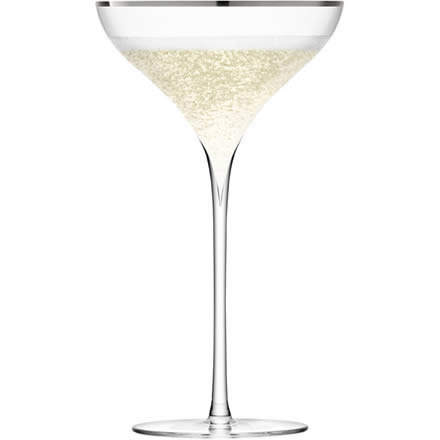 LSA SAVOY Champagne Saucers Platinum 8.8oz / 250ml (Set of 2)
