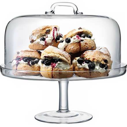 LSA SERVE Glass Cakestand & Dome 10 inch / 26.5cm (Single)