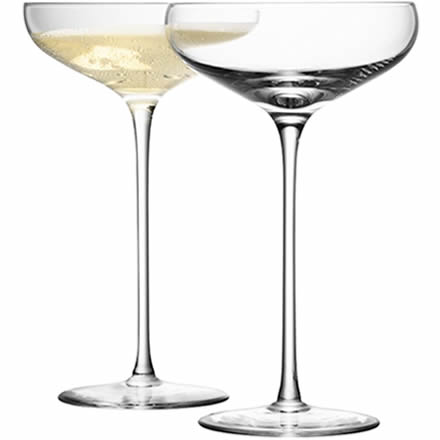 LSA WINE Champagne Saucers 10.6oz / 300ml (Pack of 4)