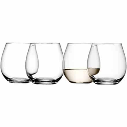 LSA WINE Stemless White Wine Glasses 13oz / 370ml (Set of 4)