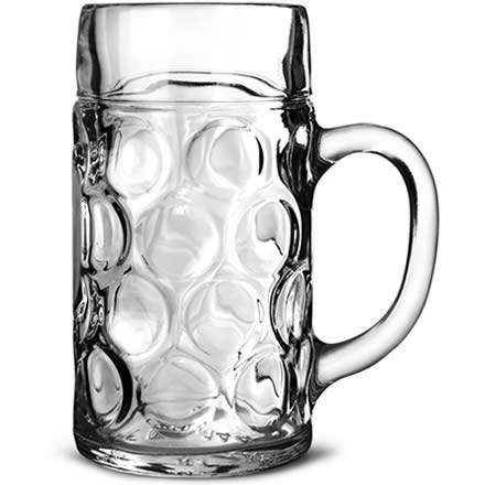 Stoelzle German Beer Stein Glass 2 Pints / 1.4litres (Pack of 6)
