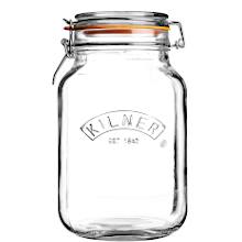 KILNER Square Clip Top Jar 1.5 Litre (Single) Image