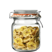 KILNER Square Clip Top Jar 1 Litre (Single)