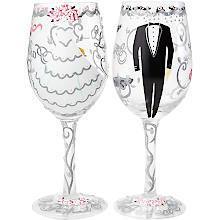 LOLITA Wedding “Bride” & “Groom” Wine Glasses Gift Set 15.5oz / 440ml (Set of 2) Image