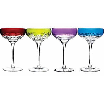 Waterford Crystal Mixology Champagne Coupes Mixed Colours 6.2oz / 175ml (Set of 4)